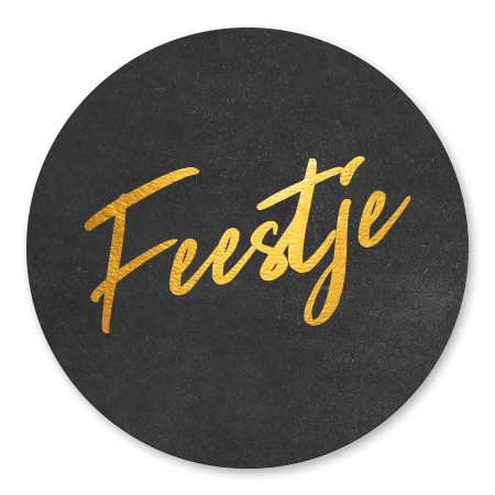 Gouden 'feestje' krijtbord